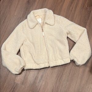 LC Lauren Conrad Cream Teddy Jacket
